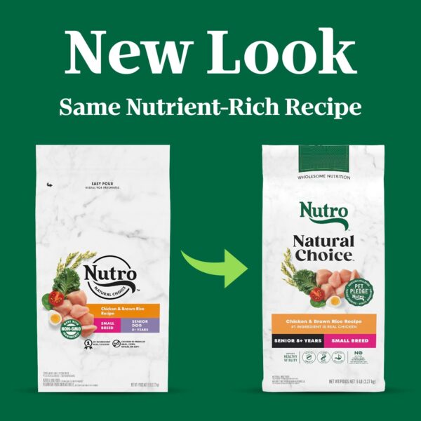 Nutro Natural Choice Senior Small Breed Dry Dog Food, Chicken and Brown Rice Recipe, 5 lbs. - Image 3