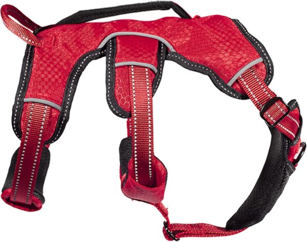 Tuff Pupper Updated for 2024 - Tracker No Escape Dog Harness | Dual Escape Proof Leash Attachments | 5 Point Adjustable Fit Harness for Dogs | Padded Dog Harness for Comfort | Handle Dog Lift Harness - Image 9