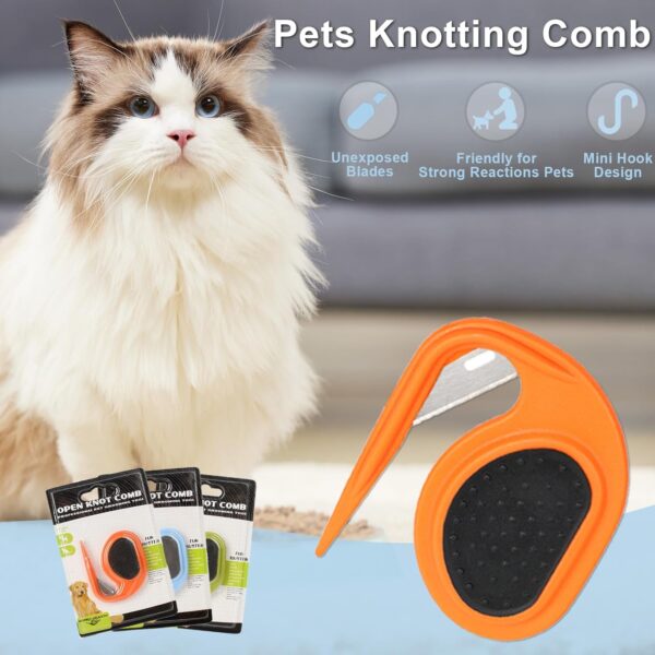 Pet Knotting Comb, Knotting Comb for Cats, Grooming Combs De Knotting Comb for Removing Matted, Cat Brush Hair Clipper Detangling Knots for Dogs and Cats - Image 2