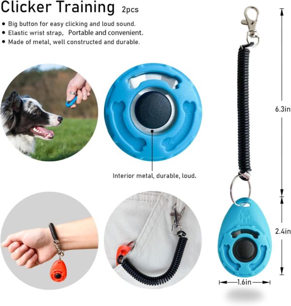 Dog Training Clicker Kit, Pet Training Clickers and Food-Grade Licking Mats, Cultivate Good Habits and Clean Your Pet's Mouth - Image 3