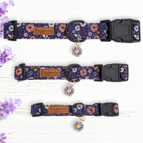 Faygarsle Floral Dog Collar for Girls and Female Dogs Soft and Fancy Pet Collar with Flower Design Ideal Purple Dog Collar for Small Medium Large Dogs M - Image 7