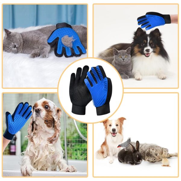 Cat Grooming Glove Brush,Self-Cleaning Slicker Pet Brush for Short and Long Haired Pets,Dog Bath Brush for Shedding and Grooming,Removes Loose Hair and Tangles,Promote Circulation - Image 6