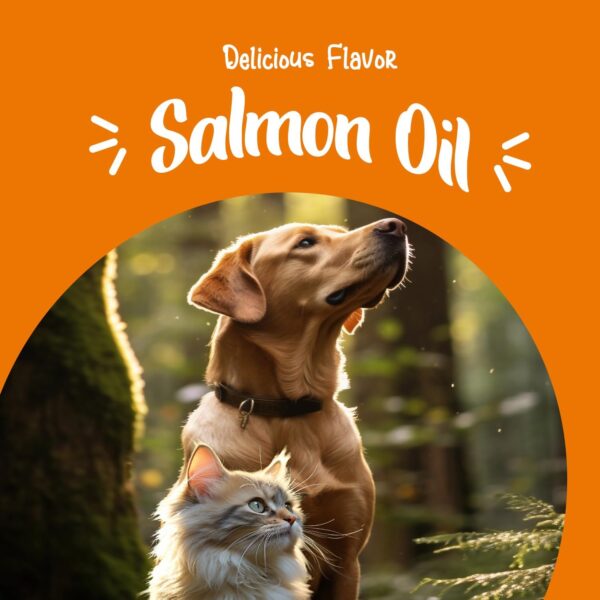 Wild Alaskan Salmon Oil for Dogs & Cats Omega 3 Skin & Coat Support, Liquid Food Supplement for Pets, EPA + DHA Fatty Acids for Joint Function, Immune & Heart Health, Fish Oil Supplements for Dogs - Image 5