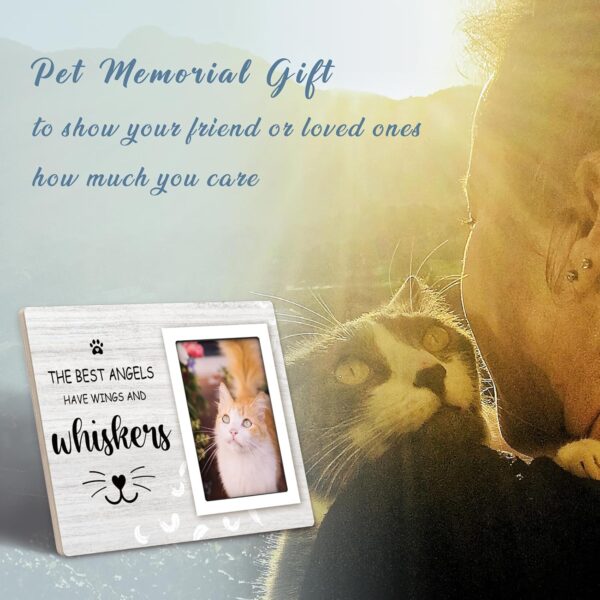 Cat Memorial Gifts for Loss of Cat, Cat Memorial Picture Frame, Cat Loss Sympathy Gift for Women, Family, Pet Memorial Gifts Cat, Loss of Cat Memroai Frame for 4x6 Photo - Image 7