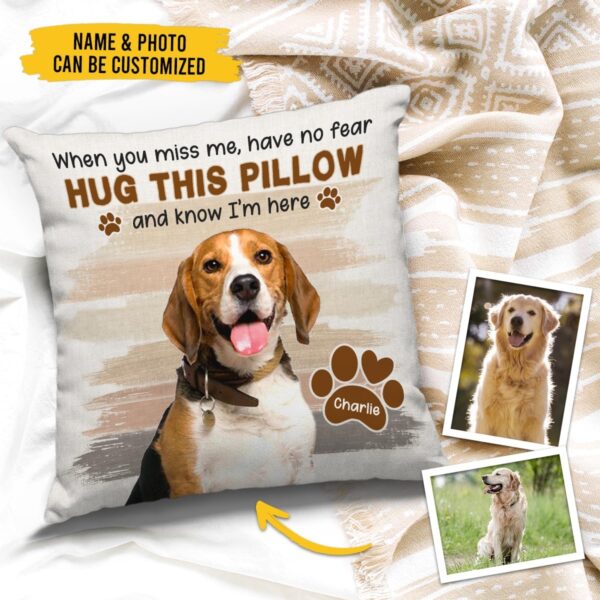 Pawfect House Personalized Pillows (Insert Included), Hug the Pillow and Know I'm Here, Pet Memorial Gifts Personalized Dog Pillow Dog Remembrance Gift Dog Memorial Gifts for Loss of Dog Sympathy Gift - Image 5