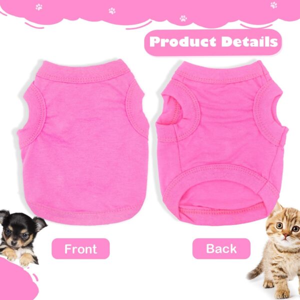 Generic 2 Pack Dog Clothes for Small Dogs Girl Summer Female Dog Shirt Teacup Yorkie Chihuahua Clothes Breathable Lightweight Soft Puppy Clothing Apparel Dog Outfit XXS,Pink,Purple, Rose,Purple - Image 4