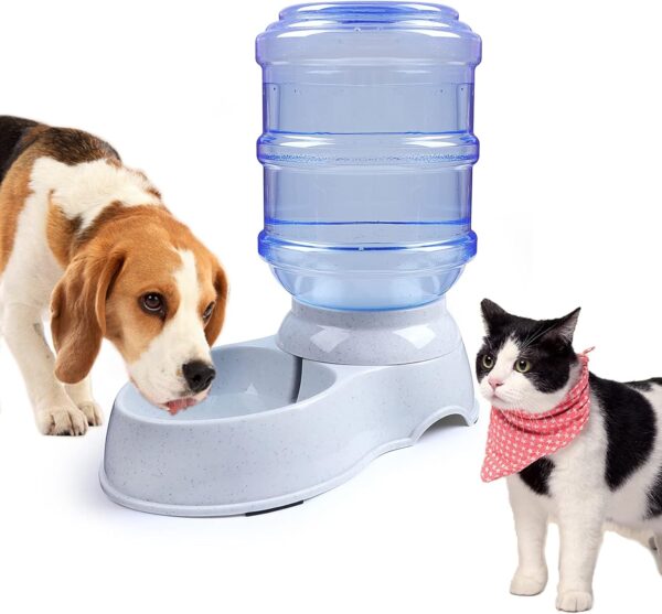 Pet Water Dispenser Station - 1 Gal Replenish Pet Waterer for Dog Cat Animal Automatic Gravity Water Drinking Fountain Bottle Bowl Dish Stand - Image 6