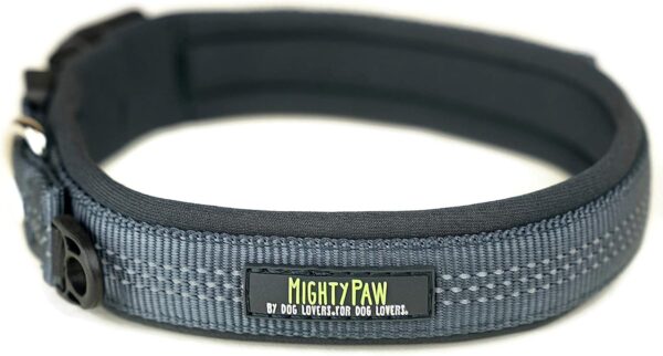 Mighty Paw Dog Collar - Neoprene Padded - Reflective for Running - Extra Comfort for Active Dogs - Dog Collar Reflective - Durable Dog Collar - Heavy Duty Dog Collar for All Dog Breeds - (X-Large)