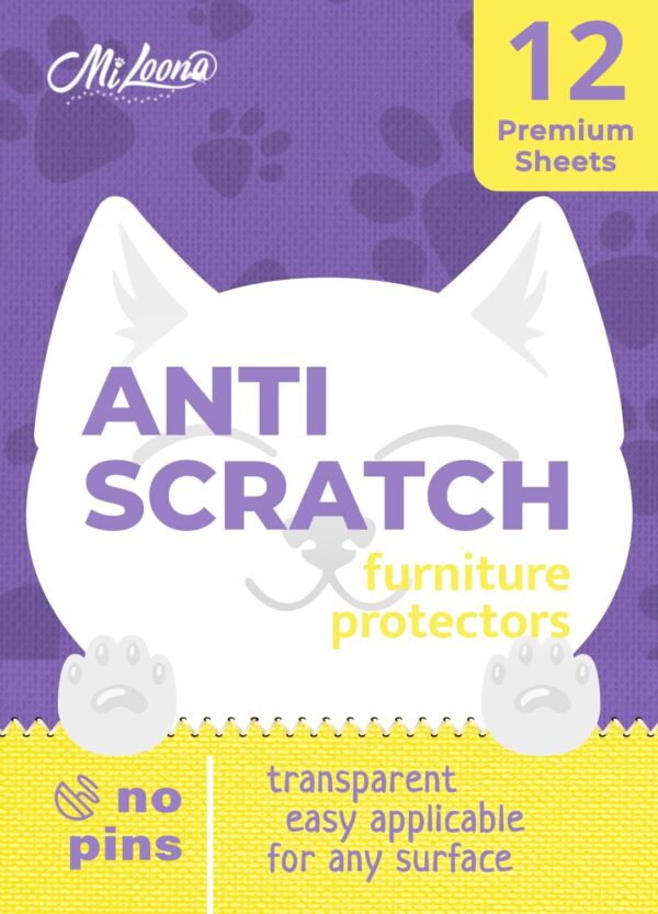 Cat Furniture Protector 12 Premium Sheets-Cat Couch Protector- Furniture Protection from Cat Scratching- Cat Scratch Guards for Furniture-Sofa Protector for Cats- Couch Protector for Cats