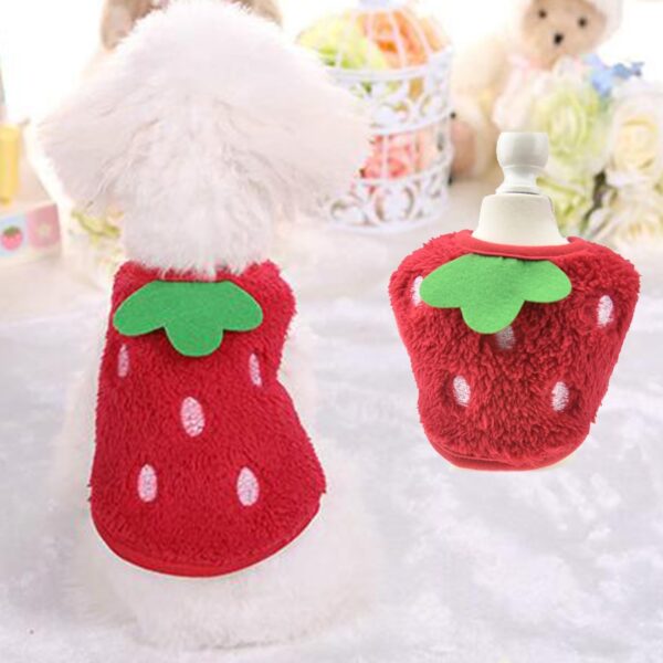 FLAdorepet 2 Packs Teacup Dog Cat XXS Clothes for Chihuahua Yorkie,Winter Warm Fleece Puppy Pet Clothes Sweater Shirt Vest for Mini Newborn Extra Small Dogs (Red+Pink, XXXS) - Image 3