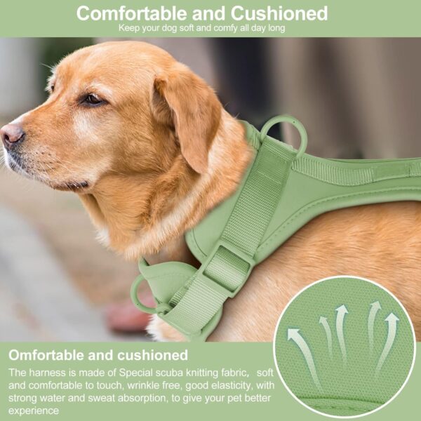 Wisedog No Pull Lightweight Dog Vest Harness with Soft and Comfortable Cushion, Breathable Mesh, for Small Medium Large Dogs Walking (S(Neck: 9.84"-14.17";Chest: 14.17"-22.05"), Sage Green) - Image 5