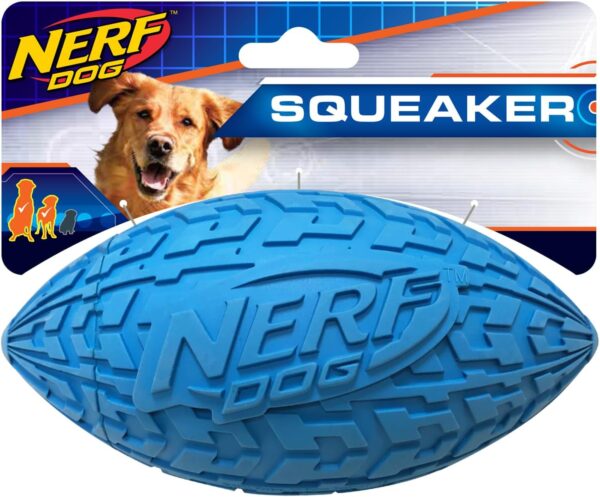 Nerf Dog Three Toy Gift Set: Crunch Ball, Spike LED Squeak Ball, and Squeak Football Gift Set - Image 4