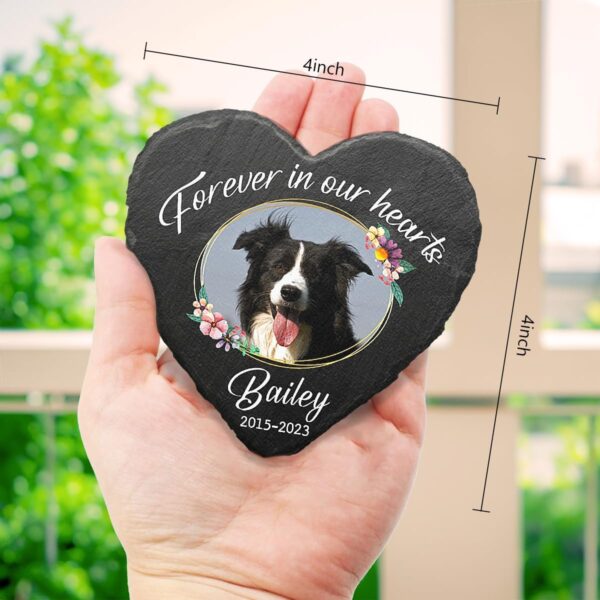 Pawfect House Forever in Our Hearts Personalized Dog Memorial Stone, Dog Memorial Gifts for Loss of Dog, Cat, Pet Memorial Gifts, Grave Decorations for Cemetery, Pet Loss Gifts, Garden Decor - Image 3