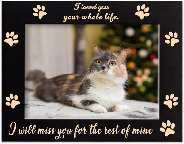 Remembrance Engraved Picture Frame, Cat and Dog Memorial Gifts, Sympathy Picture Frame for Pet Loss, Pet Memorial Gift for Loss of Dog Cat