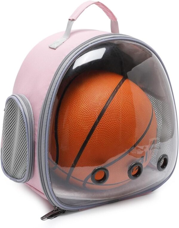 Small Animal Carrier Backpack Space Capsule Bubble Window Carrier Backpack for Lizard Guinea Pig (Pink) - Image 4