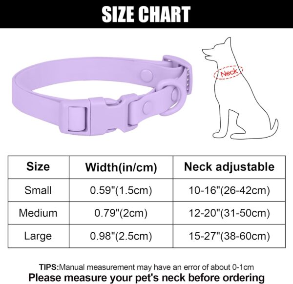 Waterproof Dog Collar Soft Rubber Dog Collar with Safety Buckle Adjustable Pet Collars for Small Medium Large Dogs - Image 4