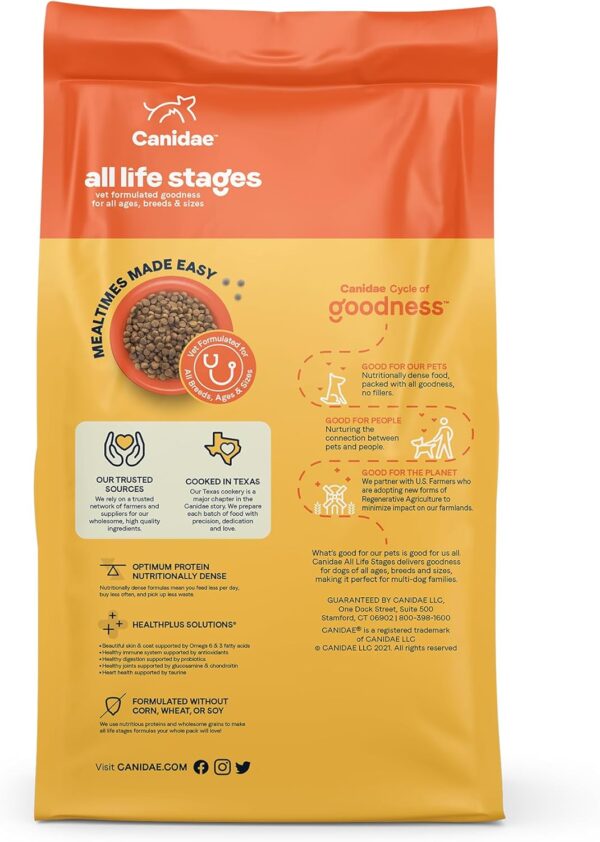 Canidae All Life Stages Premium Dry Dog Food for All Breeds, All Ages, Chicken Meal & Rice Formula, 5 lbs. - Image 3