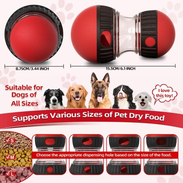 Dog Puzzle Toys, Rolling Treat Dispensing Dog Toys for Brain Stimulation, Dog Treat Ball & Dog Slow Feeder, Dog Enrichment Toys to Keep Them Busy - Image 2