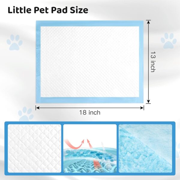 Disposable Puppy Training Pads 100 Count Pee Pads for Dogs, Cats, Rabbits and Guinea Pigs Waterproof Super Absorbent Odour Locking 13” x 18” - Image 7