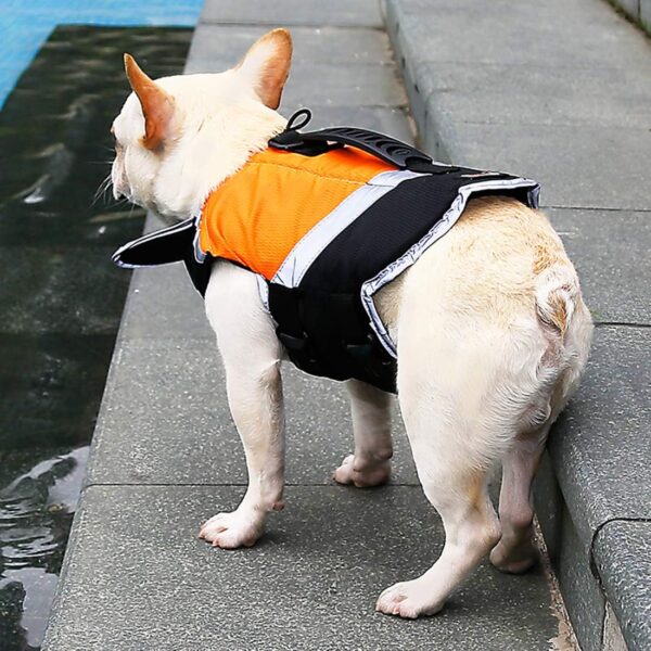 Dog Life Jacket with Superior Buoyancy & Rescue Handle - High Visibility Float Coat Dog Lifesaver Vest in Beach Pool Boating Safety Swimsuit Preserver (Orange, S) - Image 7