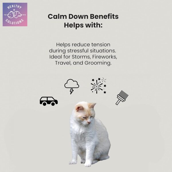 Calming Chews for Cats - Cat Calming Treats for Anxiety, Stress Relief Aid, Storms, Grooming, Fireworks, Separation, Travel, & Motion Sickness - Made in USA (60 Soft Chews- Cat) - Image 3