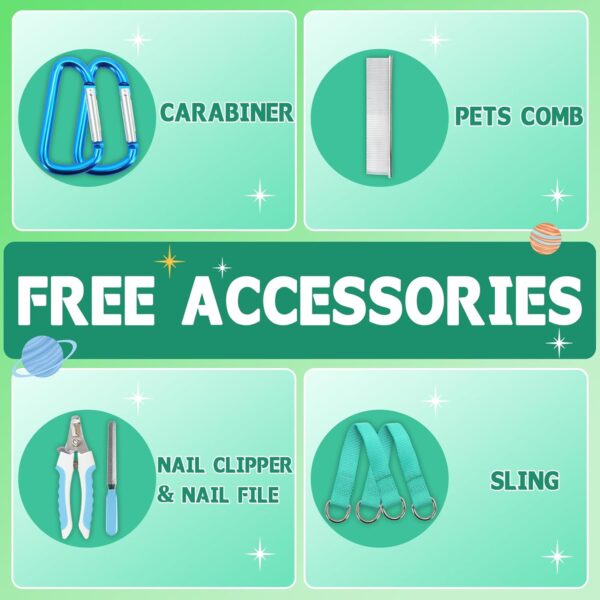 Supet Cat Grooming Hammock Harness for Cats Dogs, Relaxation Pet Restraint & Small Animal Leashes Sling Helper Nail Trimming Clipping - Image 7