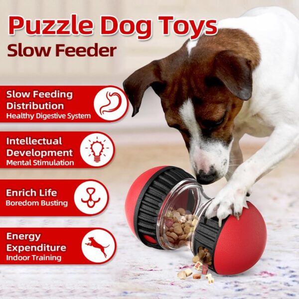 Dog Puzzle Toys, Rolling Treat Dispensing Dog Toys for Brain Stimulation, Dog Treat Ball & Dog Slow Feeder, Dog Enrichment Toys to Keep Them Busy - Image 3