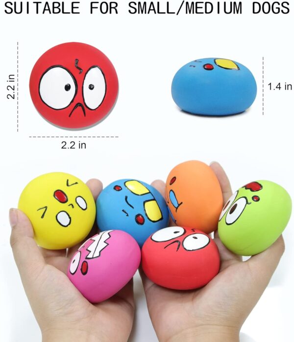 Squeaky Dog Toys Funny Animal Natural Rubber Latex Dog Balls for Chewing Durable Teething Puppy Small Pet Dogs 6 Pcs/Set - Image 5