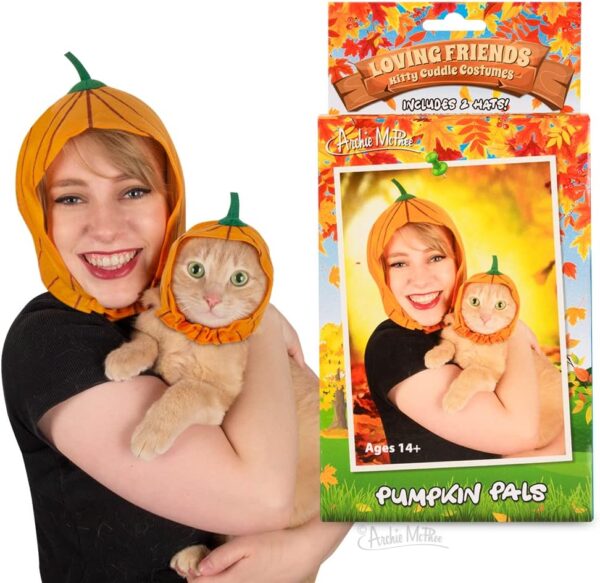 Archie McPhee Loving Friends Kitty Cuddle Costumes, Pumpkin Pals pet Apparel, 8"