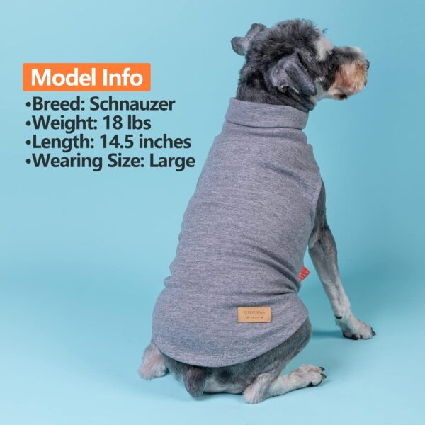 KYEESE 2Pack Dog Coat Turtleneck Stretchy Dog Sweater Super Soft Dog Cold Weather Coat for Small Dogs in Sleeveless Design Dog Fleece Vest, Grey,M - Image 8