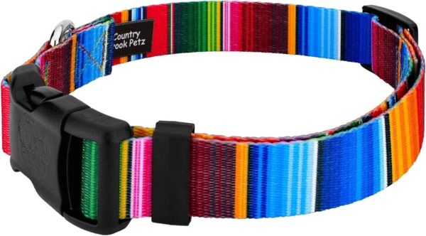 Country Brook Petz - Deluxe Serape Dog Collar - Made in The U.S.A. - Country and Western Collection featuring Rustic Designs (1 Inch, Medium) - Image 5