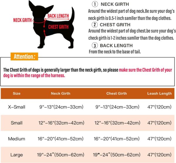 LOPHIPETS Lightweight Dog Harness with Leash Set for Small dogs Chihuahua Yorkie Puppy Cat-Coffee/XS - Image 3