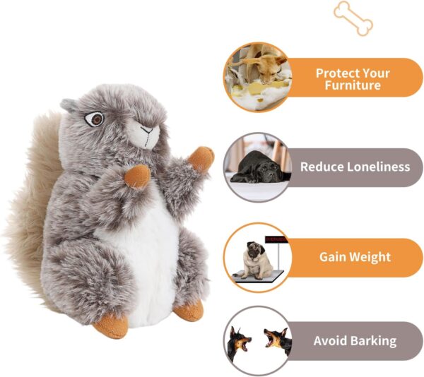 Dog Toys Plush Squirrel Dog Toy Stuffed Animals Chew Toy Soft Squeaky Dog Gift Toys for Small Medium Big Large Dogs Pet - Image 3