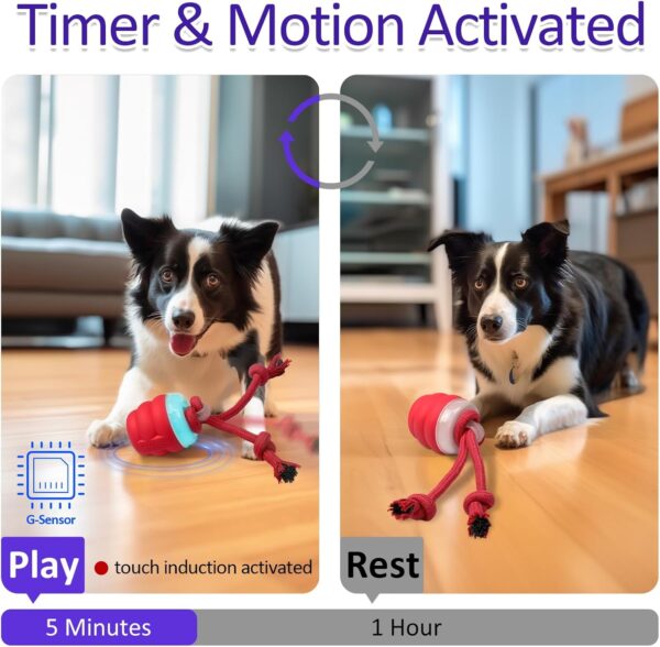 Interactive Dog Toys with Motion Activated, Squeaky Dog Toy Active Rolling Ball Wicked Ball for Daily Training - Image 3