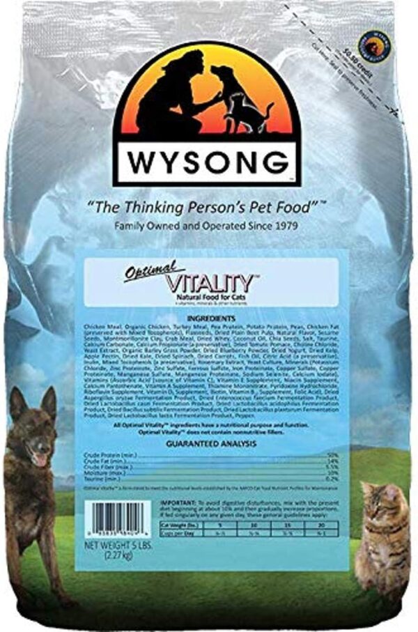 Wysong Optimal Vitality Adult Feline Formula Dry Cat Food, 5 lb