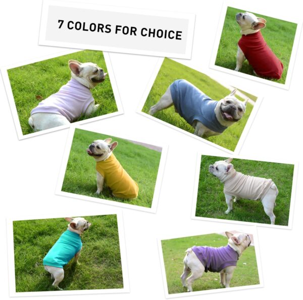 Soft Fleece Dog Sweatshirt - Warm Dog Sweaters for Small Medium Dogs Cats Cold Weather - Cat Sweater Pullover Stretchy Hoodie Easy On - Comfortable Dog Winter Clothes Pet Sweaters Vest for Doggie - Image 9