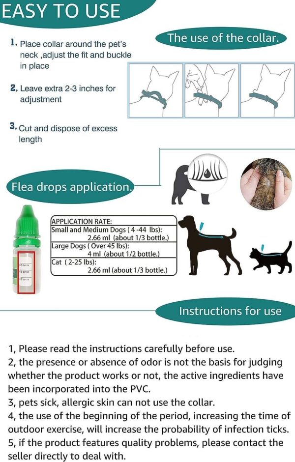 Complete Defense: Dog Flea and Tick Repellent Drops, Effective Pest Control, Natural Formula, includes Free Flea Collar and Comb, for Dogs 44-88 lbs, (6 Month Supply) - Image 5