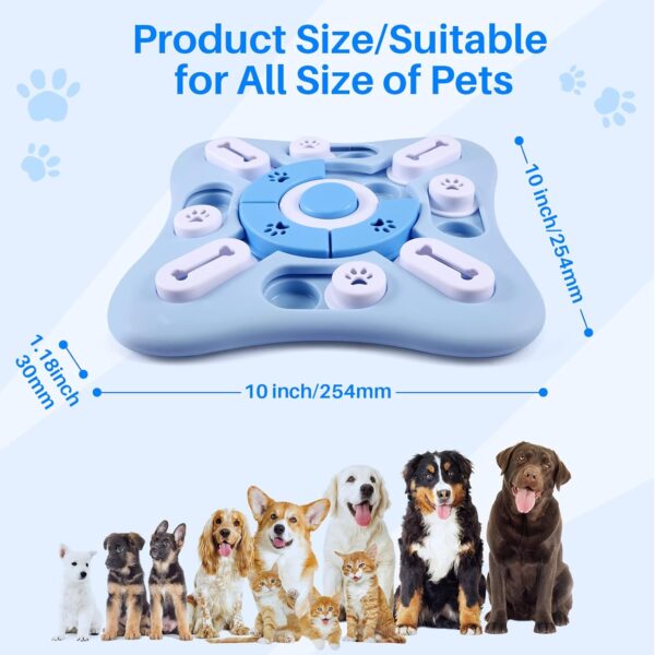 Interactive Dog Puzzle Toys for Large Medium Small Smart Dogs, Squeaky Enrichment Mentally Stimulation Toys for Training, Dog Treat Chew Toy for Puppy&Cats - Image 4