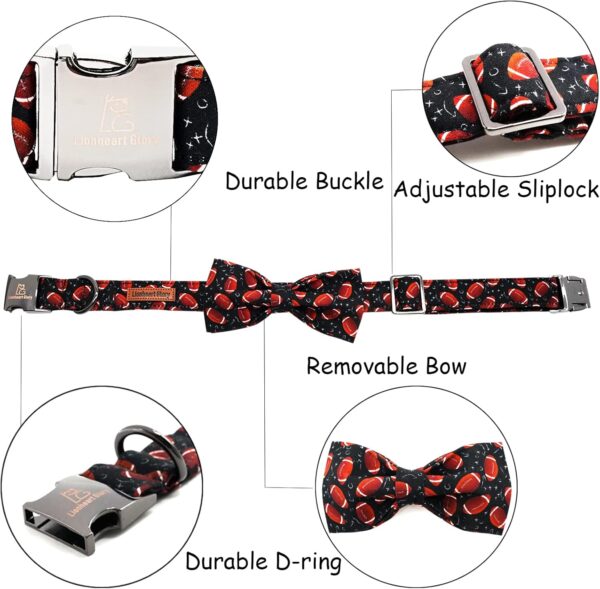 Lionheart glory Dog Collar Bowtie Collar Dog Rugby Dog Collar Dog Collar for Large Dogs Cute Dog Bow Cotton Dog Bow Adjustable Comfortable Handmade - Image 2