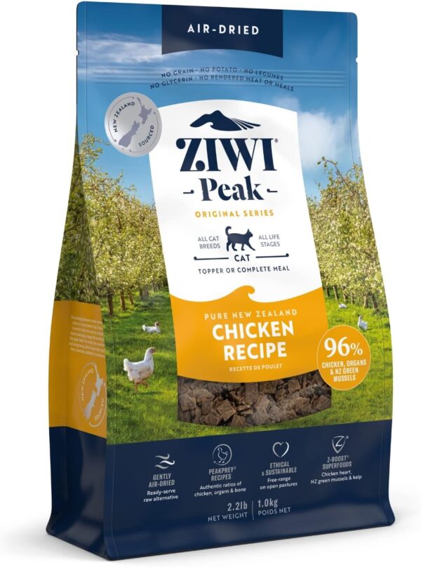 ZIWI Peak Air-Dried Cat Food – All Natural, High Protein, Grain Free & Limited Ingredient with Superfoods (Chicken, 2.2 lb)