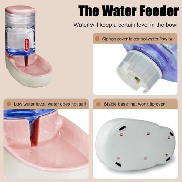 Automatic Pet Feeder Small&Medium Pets Automatic Food Feeder and Waterer Set 3.8L, Travel Supply Feeder and Water Dispenser for Dogs Cats Pets Animals - Image 4