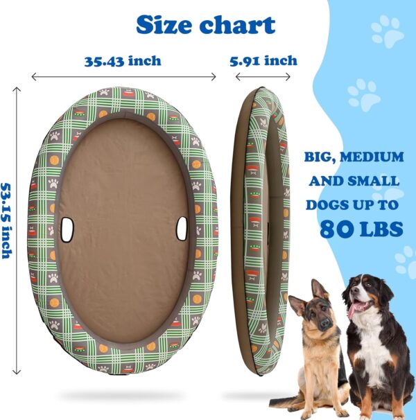 Dog Float for Pool, Dog Pool Float Inflatable for Large Doggy Foldable Lake Raft for Heavy Duty Pet Puppy Float Row Swimming-Up to 80 Lbs - Image 6