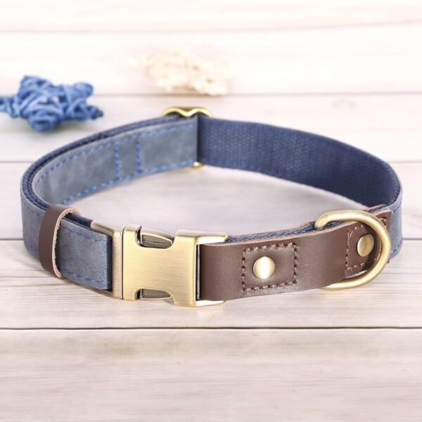 Didog Soft Padded Leather Dog Collars for Small Dogs, Classic Heavy Duty Dog Collar with Quick Release Metal Buckle, Adjustable Small Dog Collar Leather,Blue,S - Image 7