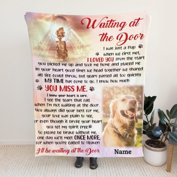 Custom Dog Memorial Blanket, Made in USA, Personalized Pet Loss Sympathy Blanket with Picture Words for Dog Cat, Pet Memorial Gifts - Image 4