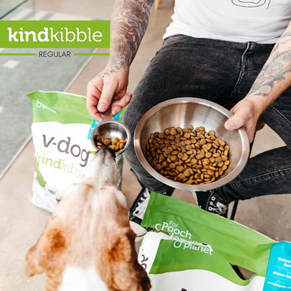 V-dog Vegan Kibble Dry Dog Food (24 LB) | Plant Based Protein with Added Taurine for Sensitive Stomach and Skin | Adult Dog Food | Vegetarian Superfood | Made in US - Image 4