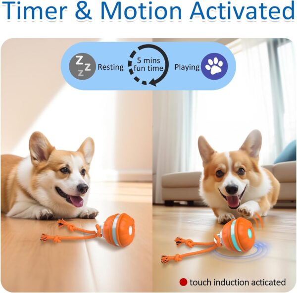 Interactive Dog Toys, Motion Activated Dog Ball, Automatic Rolling Ball Toys for Puppy/Small Dogs - Image 2