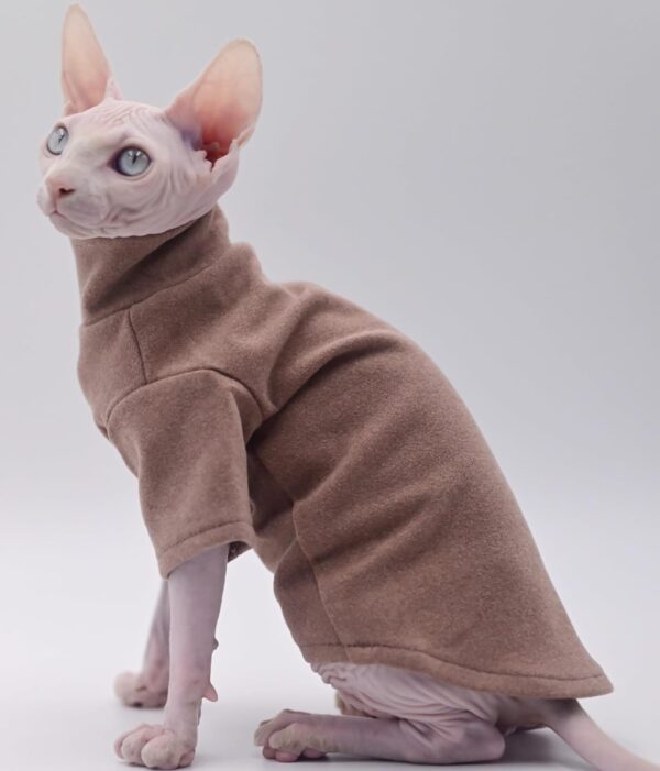 DUOMASUMI Sphynx Cat Clothes Self-Heating Warm Thermal Underwear Hairless Cat Clothes for Sphynx, Devon, Cornish Cat Clothes and Small Kitten and Dogs(Grey-L - Image 6