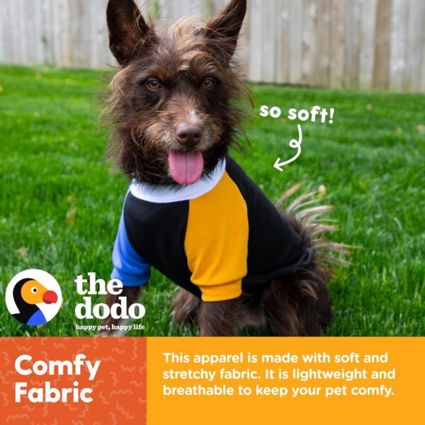 The Dodo Happy Pet Happy Life Dog T-Shirt, Black Colorblock, Size Medium, Everyday Apparel for Dogs, Cute Dog Tee, Cute Clothes for Dogs, The Dodo for Dogs Collection - Image 3