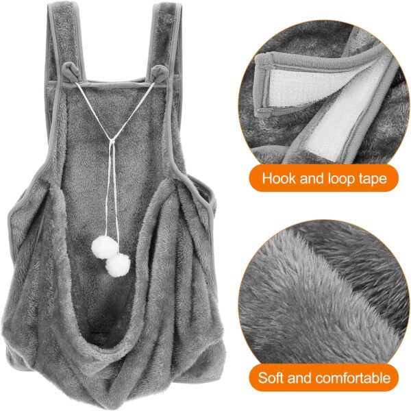 Puppy Sling Cat Carrier, Hands Chest Apron Sleeping Bag for Small Dogs, Cats, Accompany Carrier Bag Pet Sling Carrier Bag, Warm Comfortable Travel Backpack - Image 6