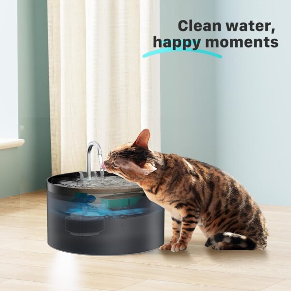 Cat Water Fountain Filters : BEMOONY Pet Water Fountain Replacement Filter - 12 Packs of Cat Fountain Filters (8 Carbon Filters + 8 Sponges) - Multiple Filtration Please replace it every 2-3 weeks - Image 3